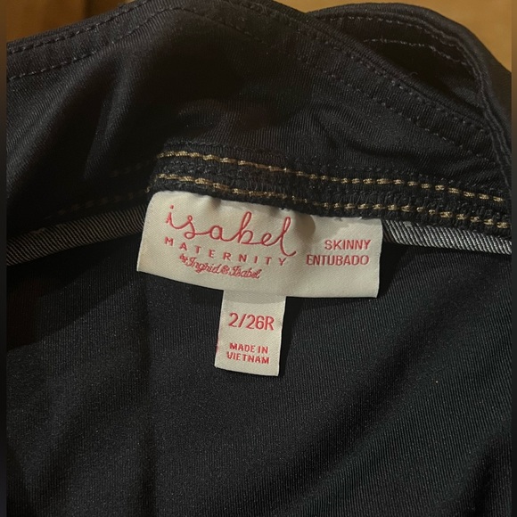 Over Belly Skinny Maternity Jeans - Dark Wash 2 - Picture 3 of 5